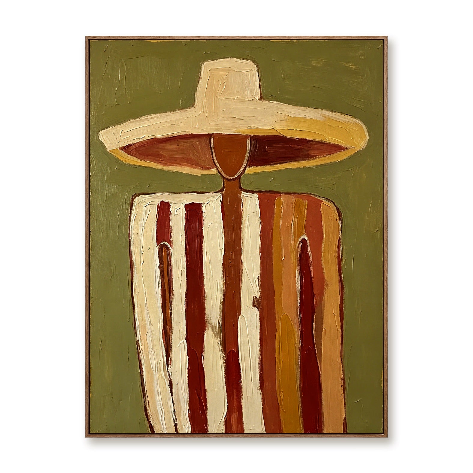 Sunset Stripe-Western Figure Oil Painting