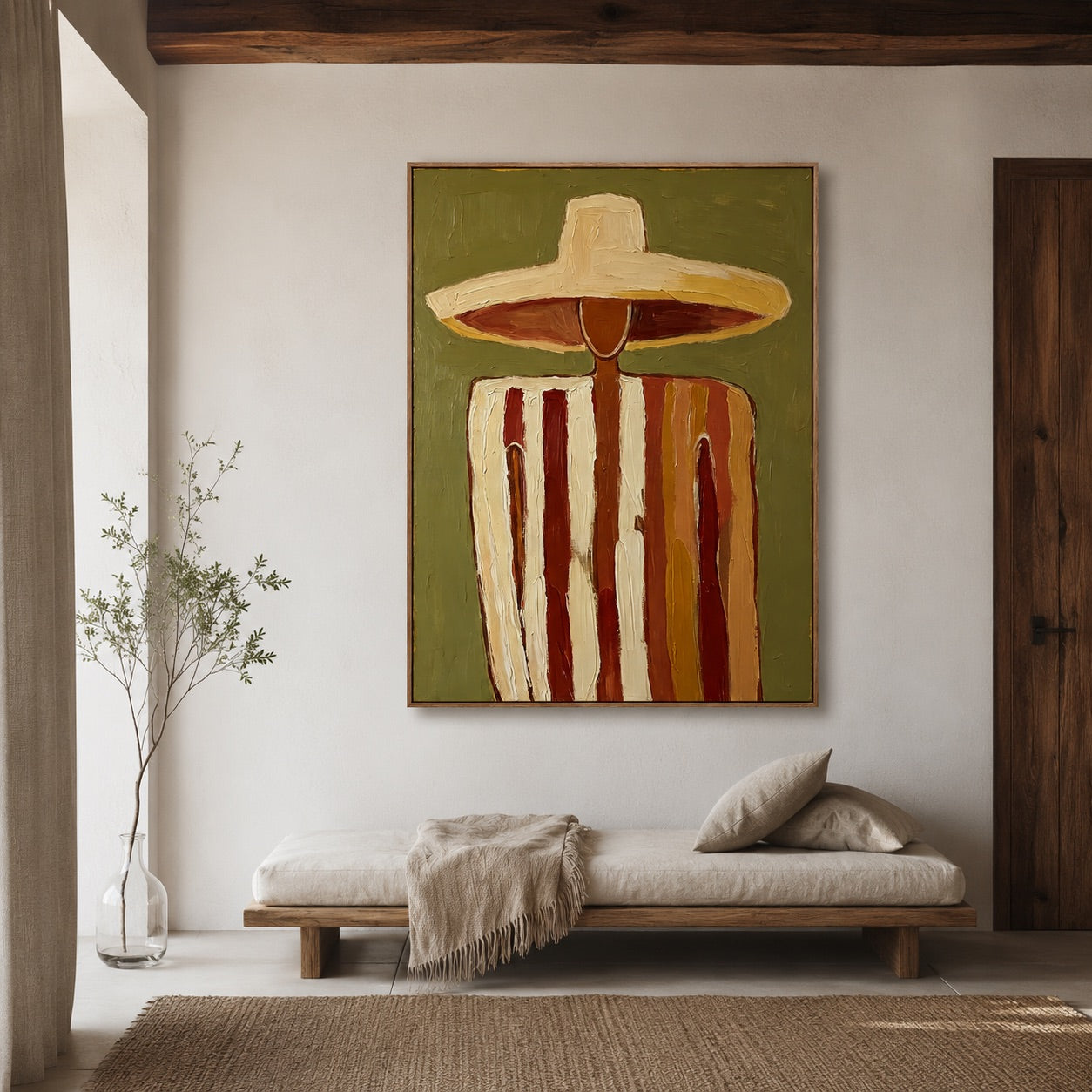 Sunset Stripe-Western Figure Oil Painting