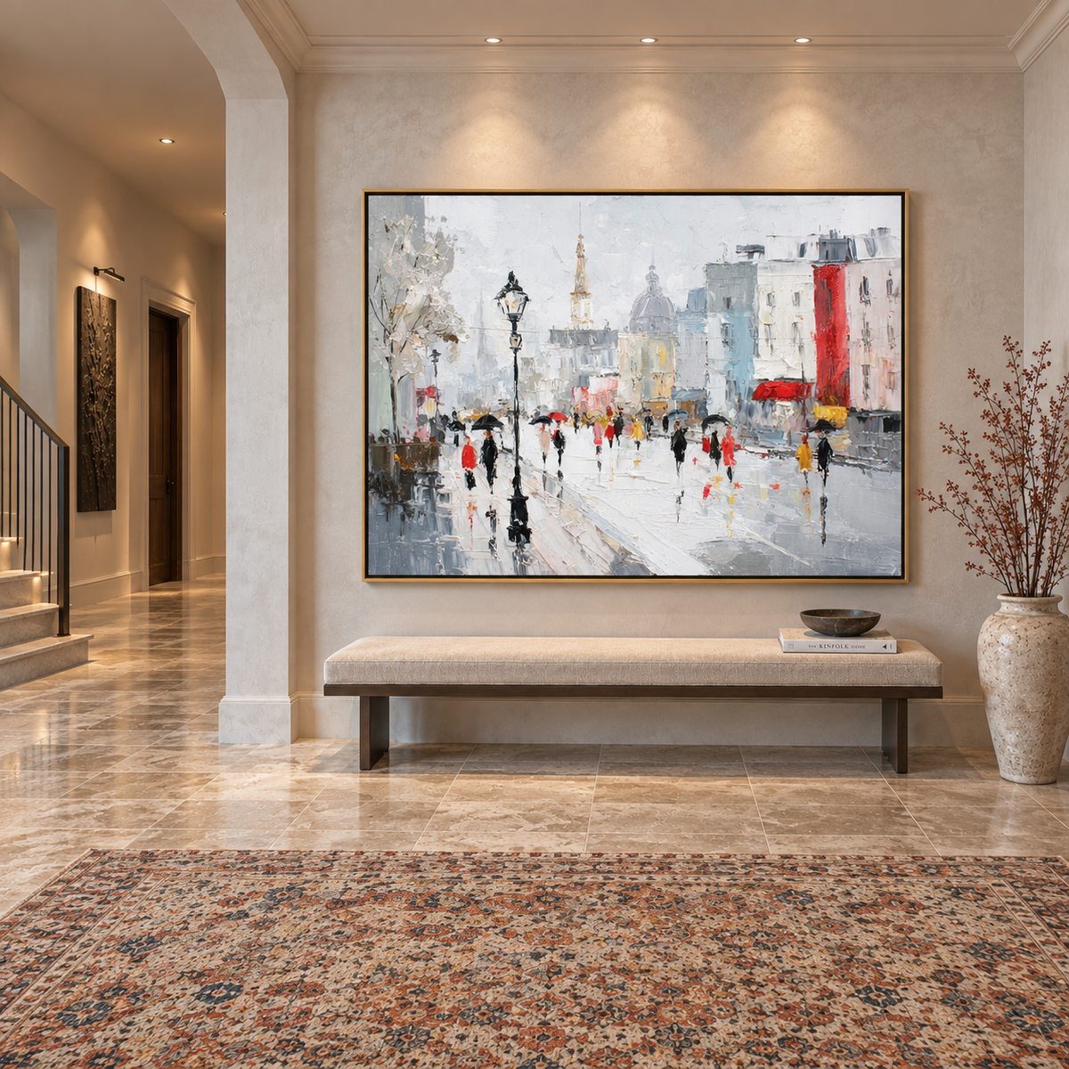 Paris Street-Urban Impressionist Painting