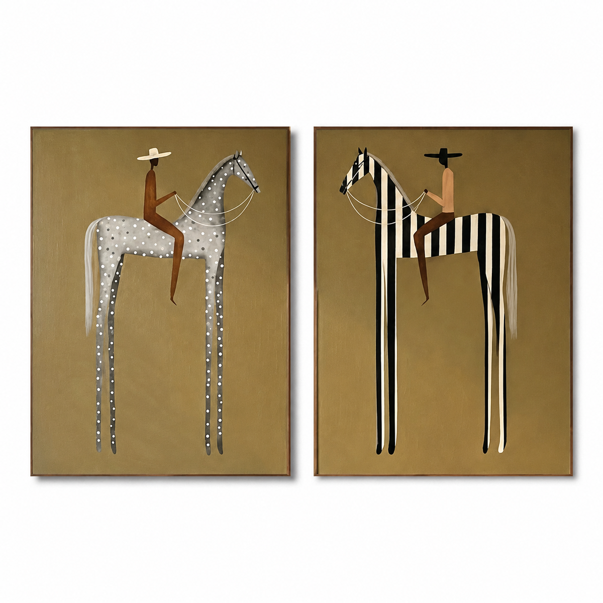 Desert Companions-Modern Horse Equestrian Painting