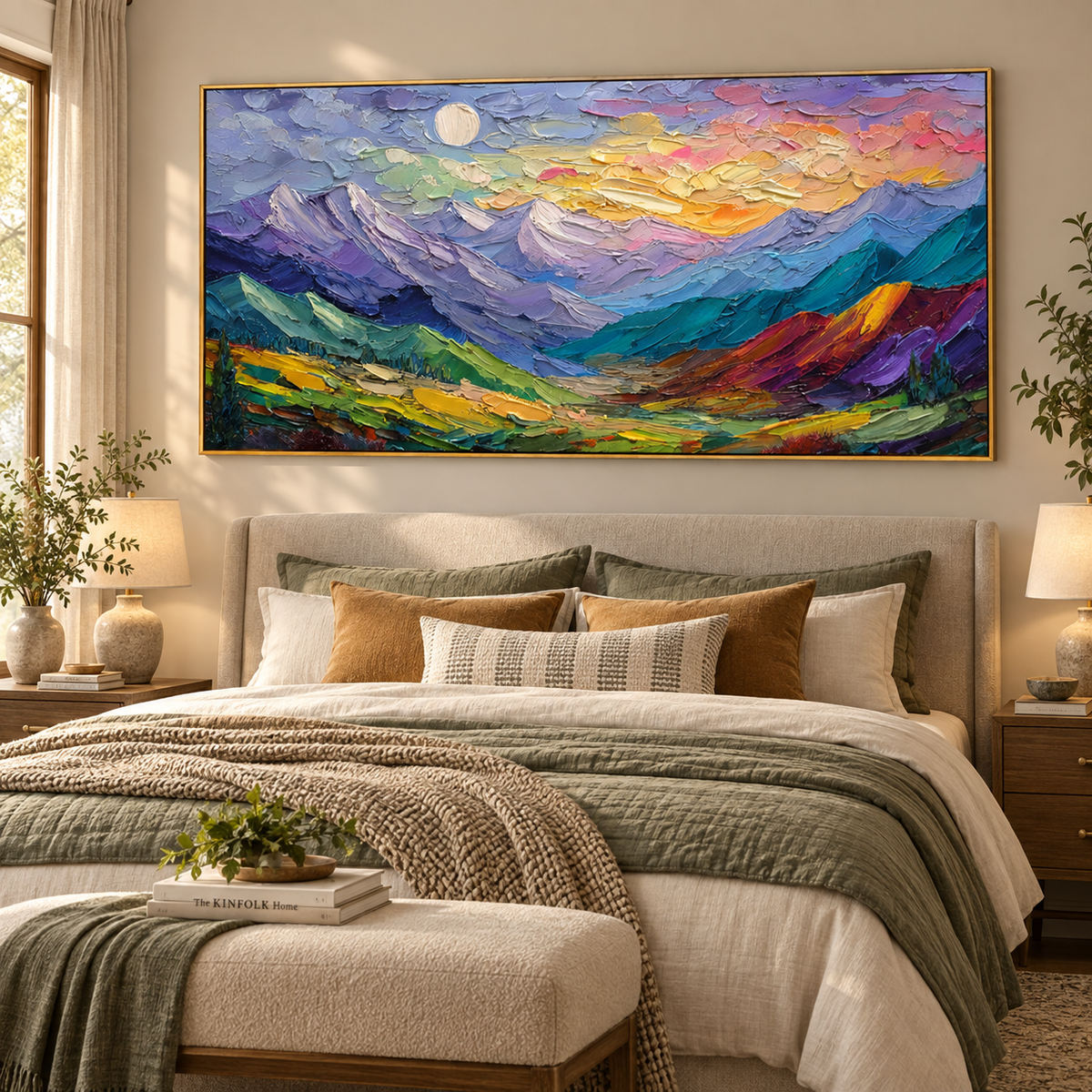Chromatic Peaks-Colorful Mountain Painting