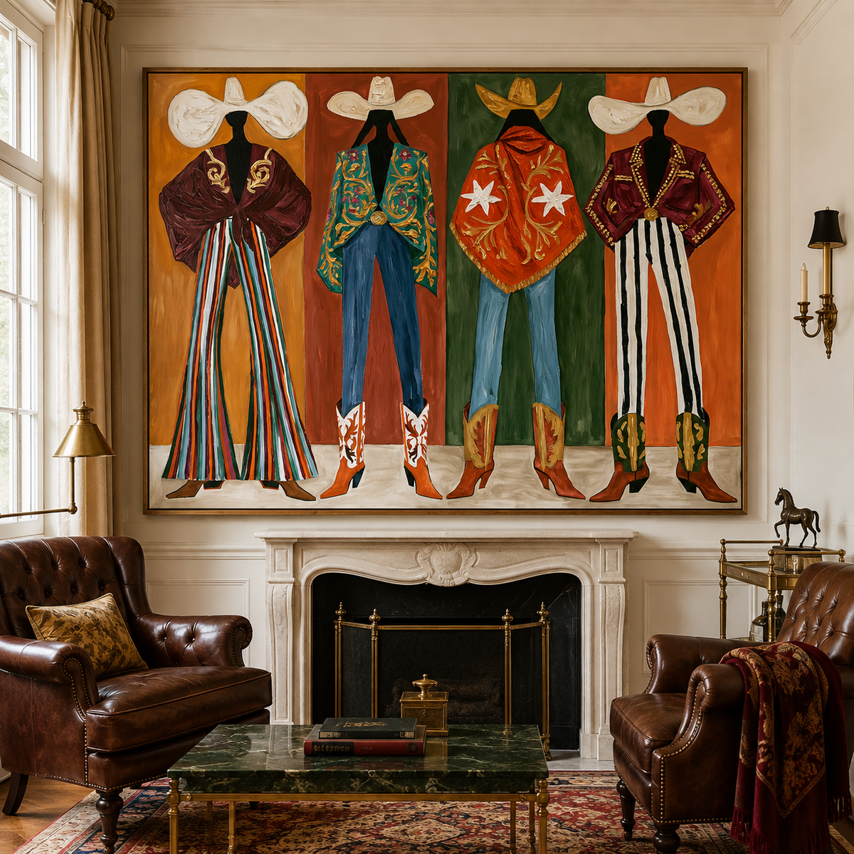 Rodeo Quartet-Western Fashion Painting