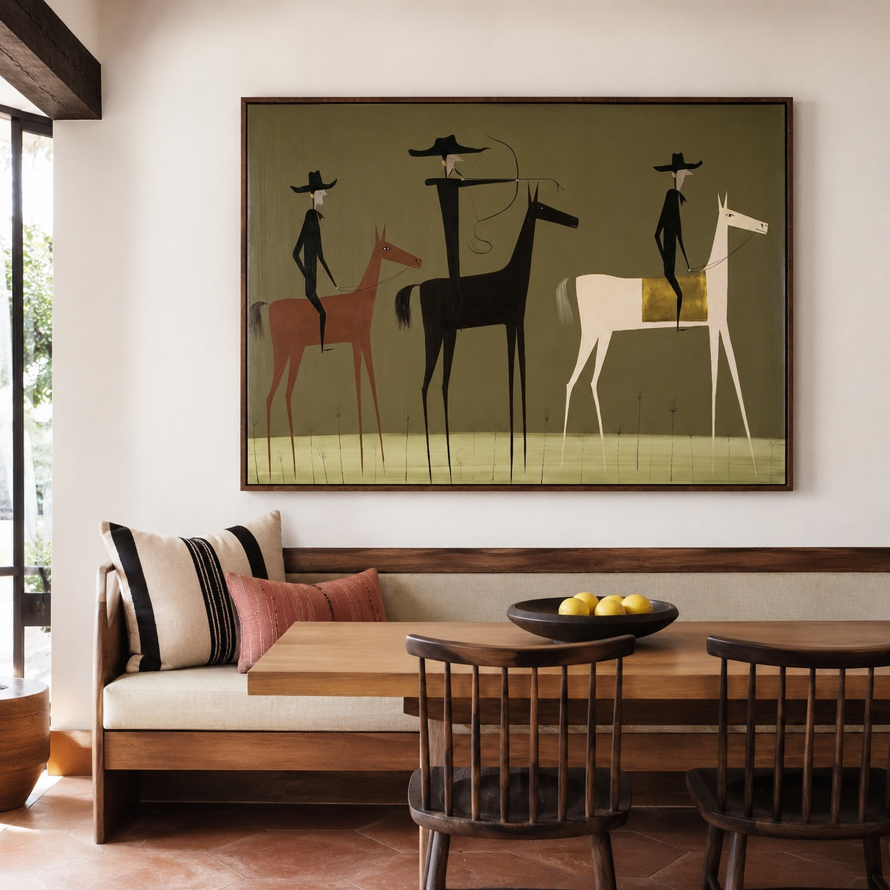 Three Reins-Western Riders Oil Painting