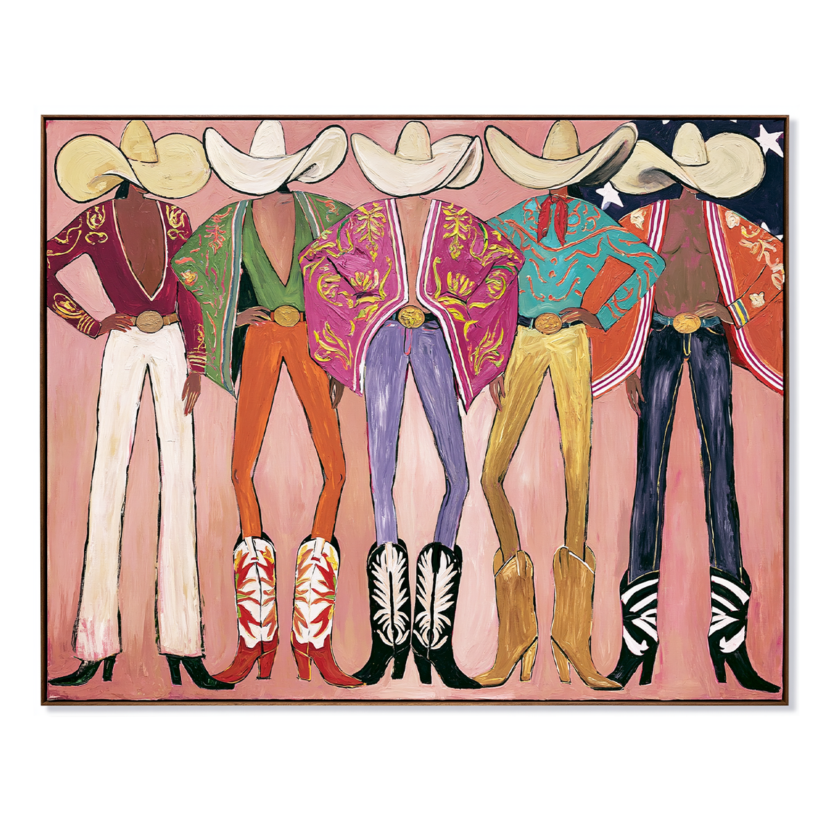 Pink Rodeo-Five Cowgirl Painting