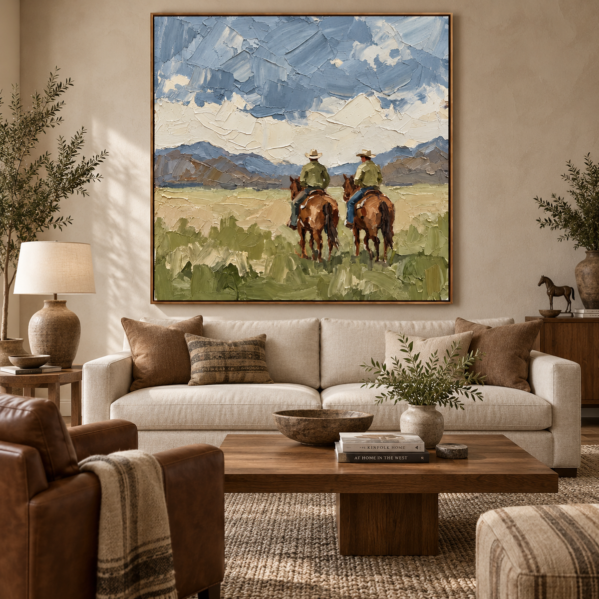 Frontier Horizon-Modern Western Horse Painting