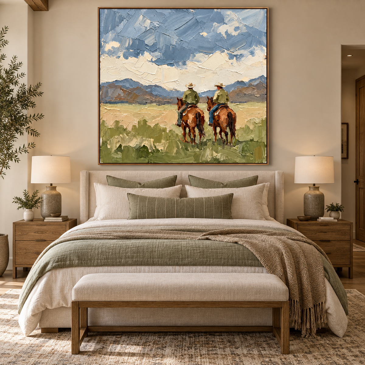 Frontier Horizon-Modern Western Horse Painting