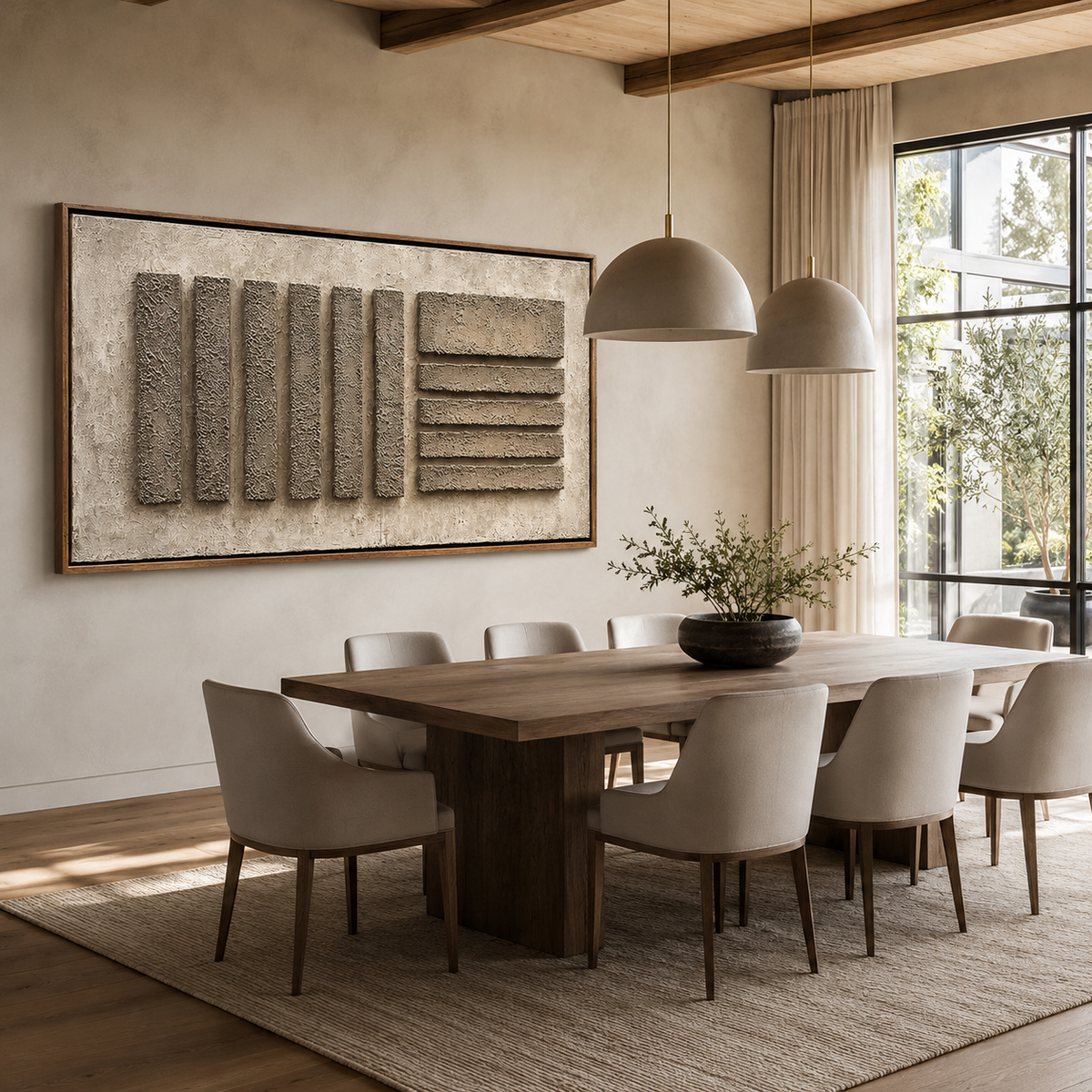 Architectural Rhythm Relief-Abstract Textured Wall Art