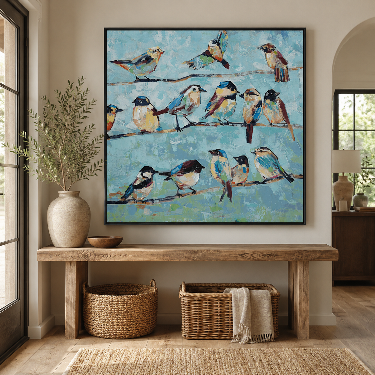 Sky Chorus-Colorful Songbird Painting