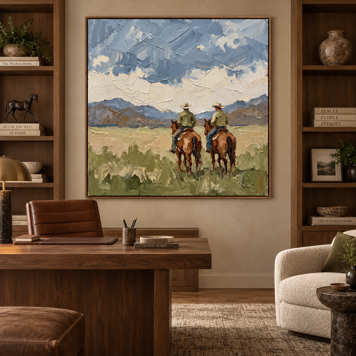 Frontier Horizon-Modern Western Horse Painting