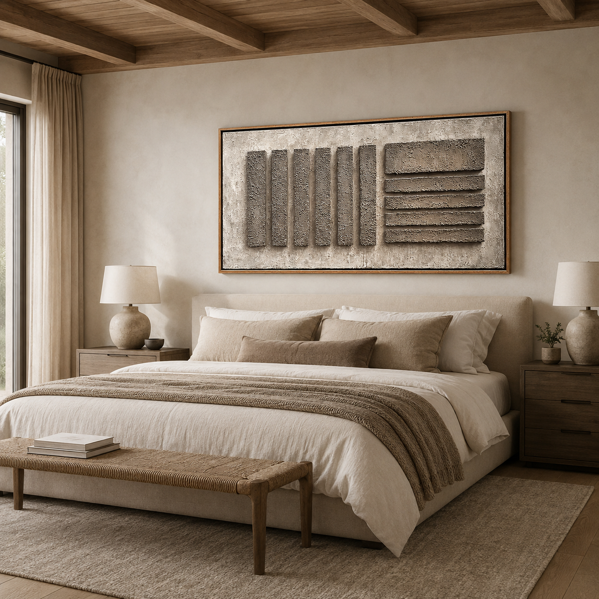 Architectural Rhythm Relief-Abstract Textured Wall Art
