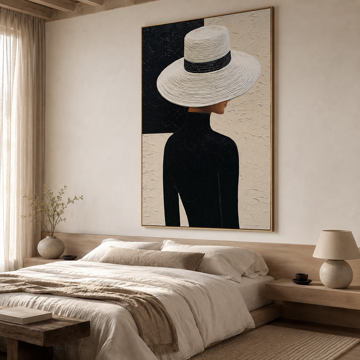 Ivory Brim-Minimalist Woman Oil Painting