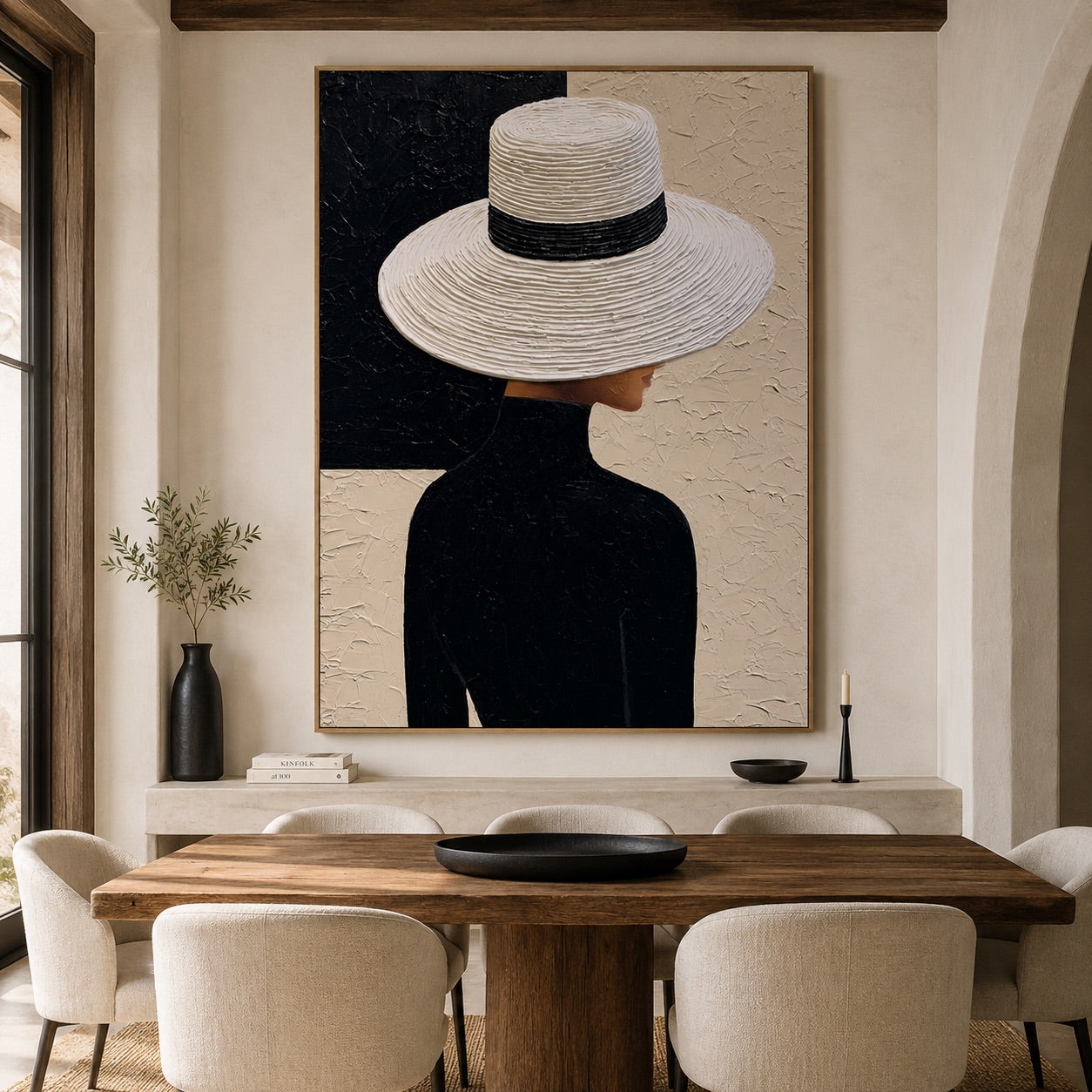 Ivory Brim-Minimalist Woman Oil Painting