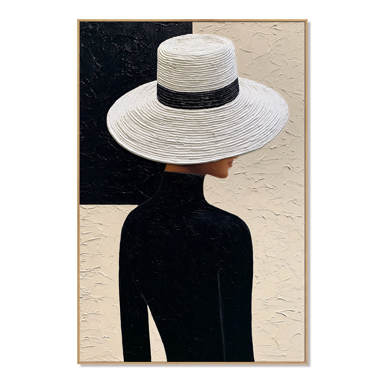 Ivory Brim-Minimalist Woman Oil Painting