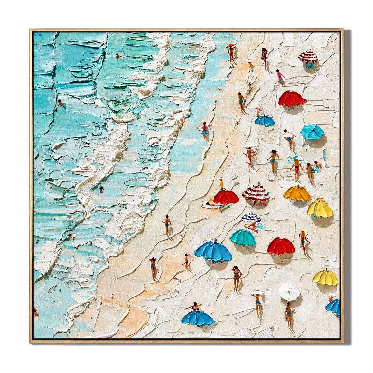 Shoreline Joy-Colorful Beach Scene Painting