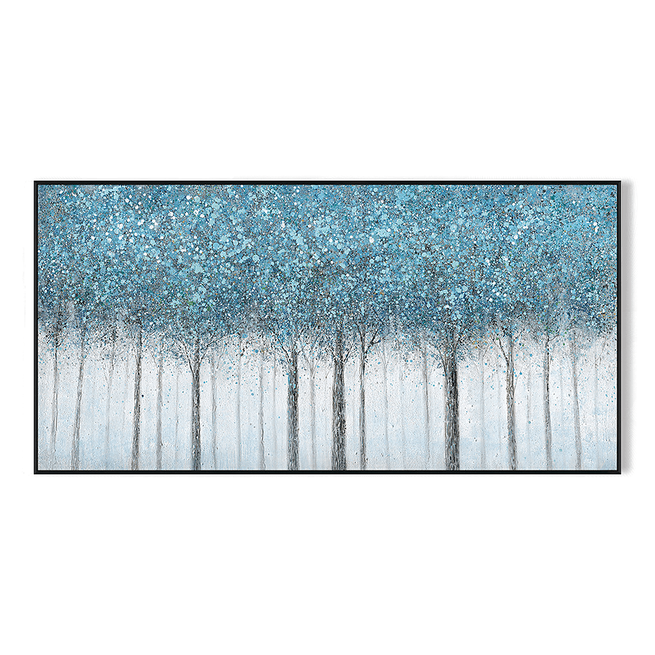 Blue Veil-Misty Forest Painting