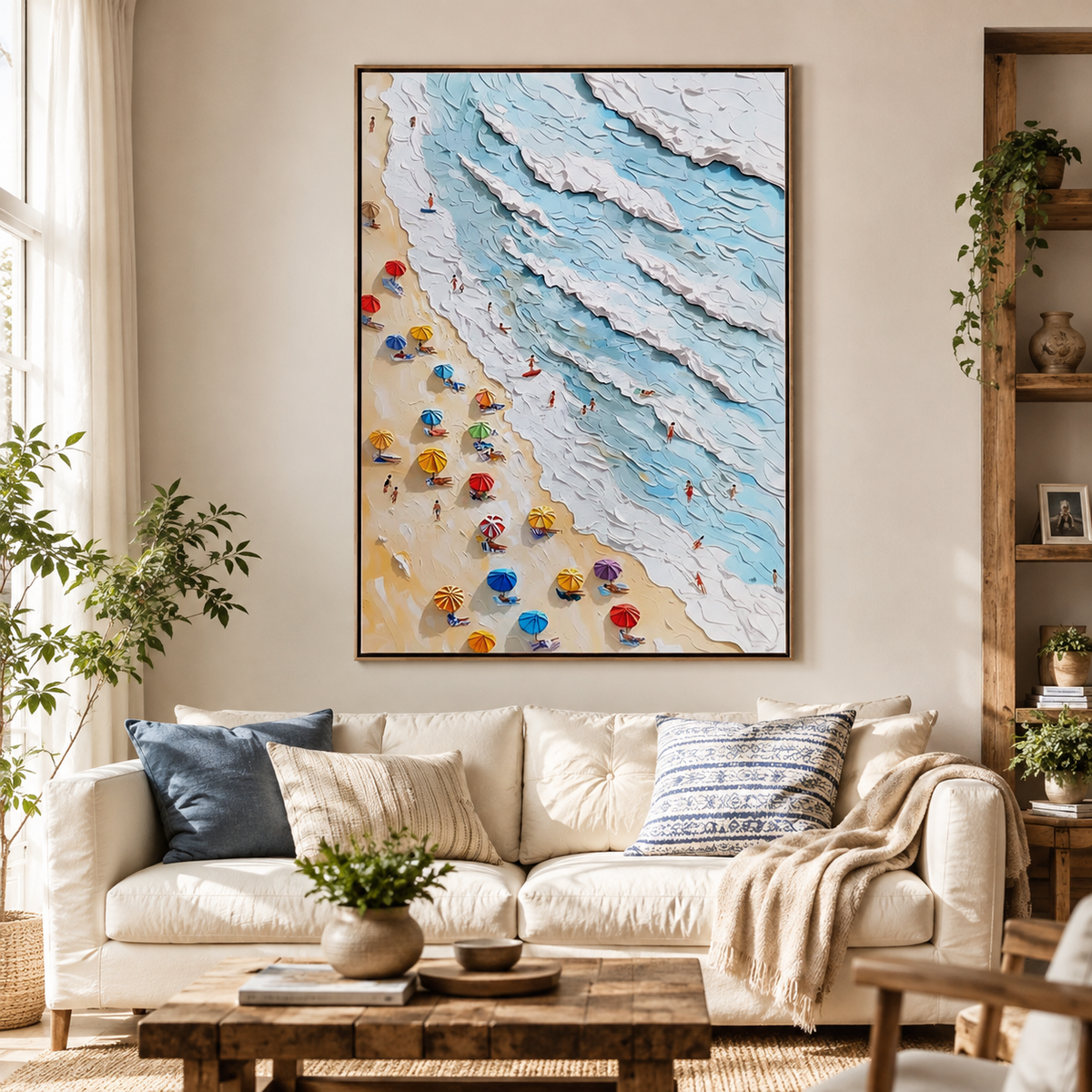 Ocean Breeze-Tropical Beach Wave Painting