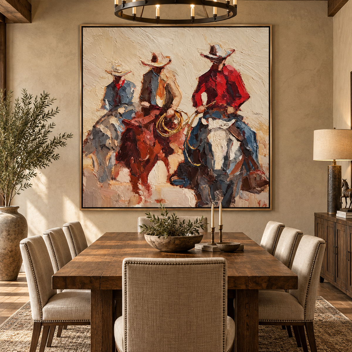 Dust Trail Riders-Western Cowboy Painting
