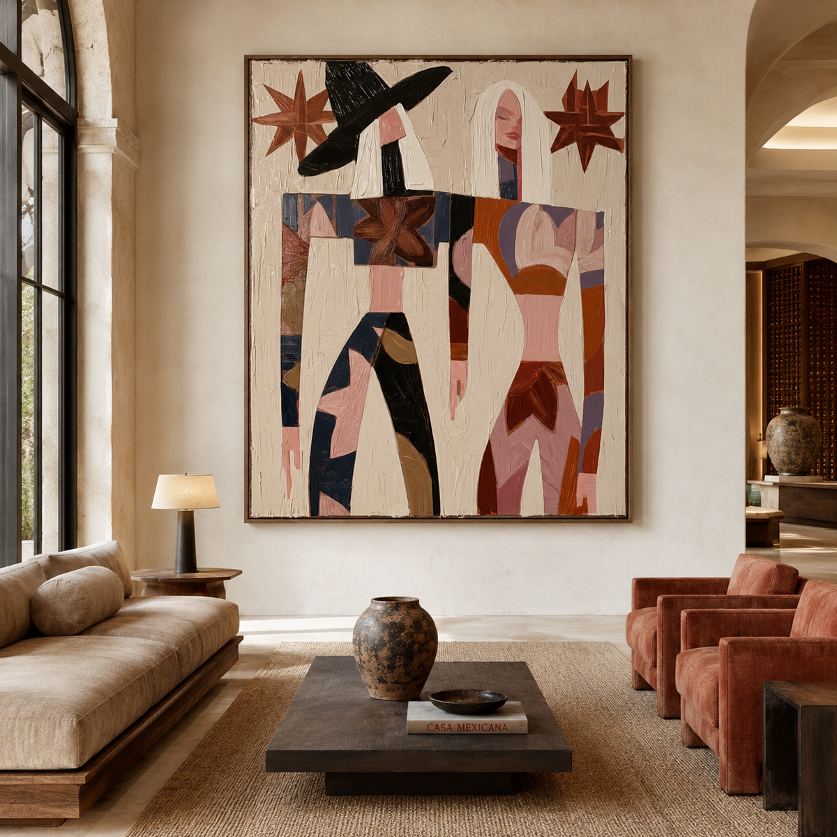 Twin Muses-Modern Women Figurative Painting