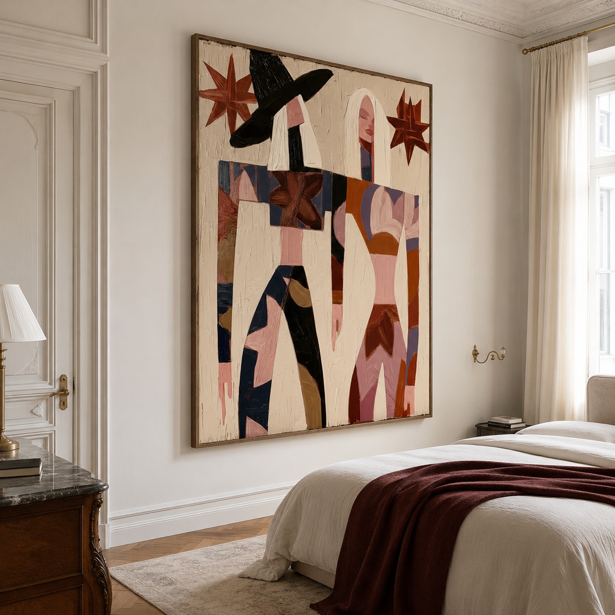 Twin Muses-Modern Women Figurative Painting