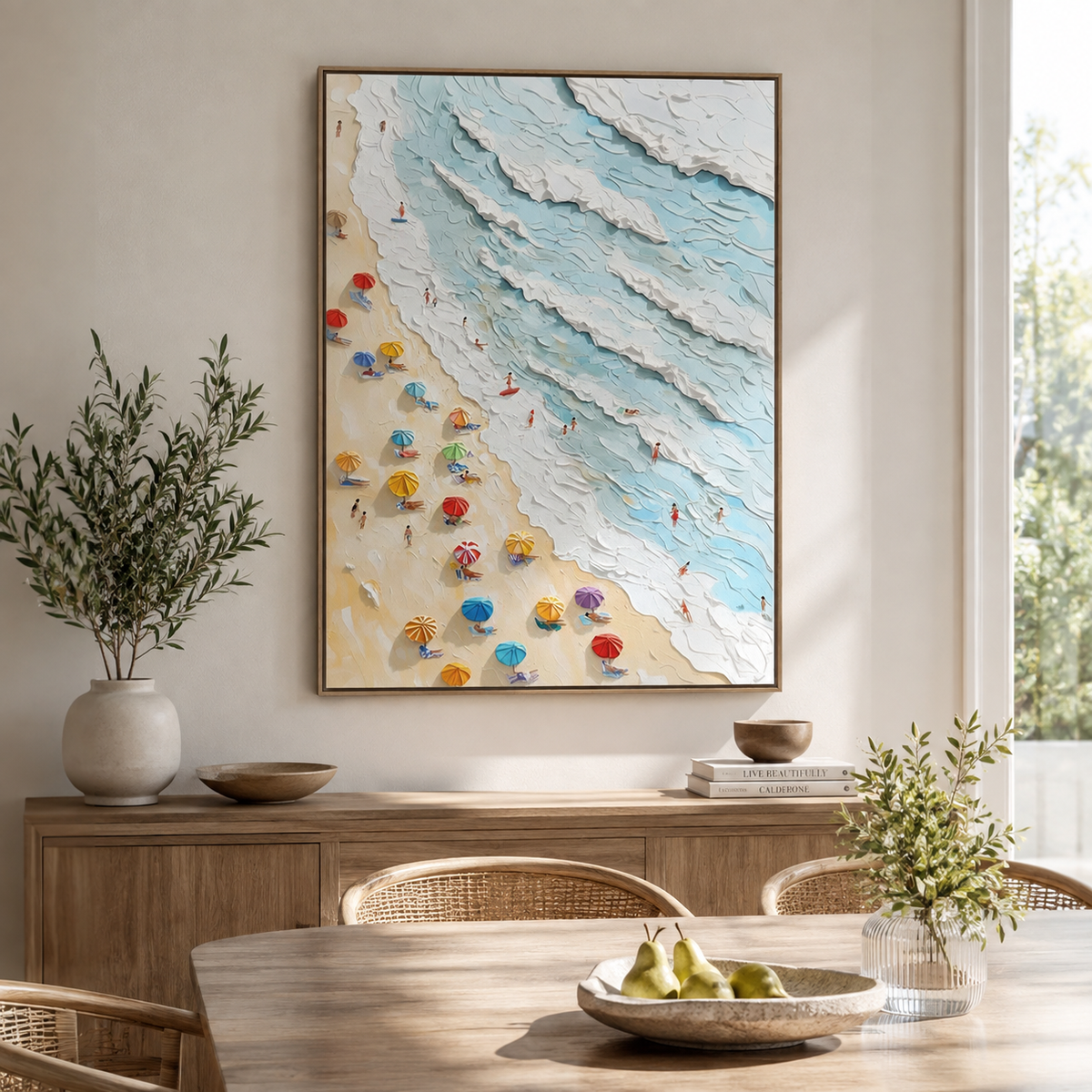 Ocean Breeze-Tropical Beach Wave Painting