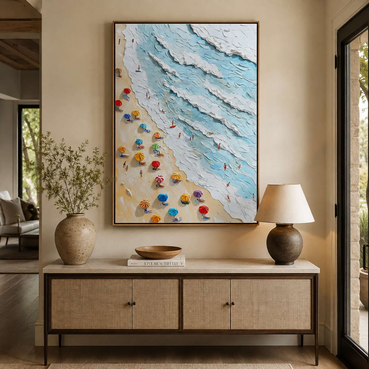 Ocean Breeze-Tropical Beach Wave Painting