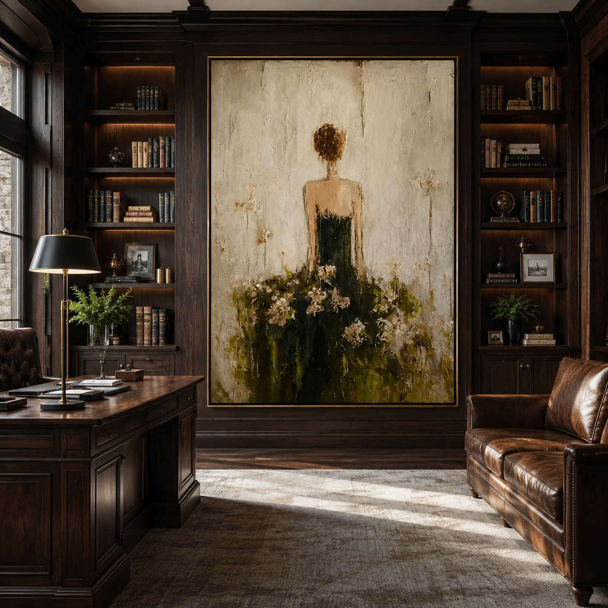 Garden Muse-Figurative Woman Oil Painting