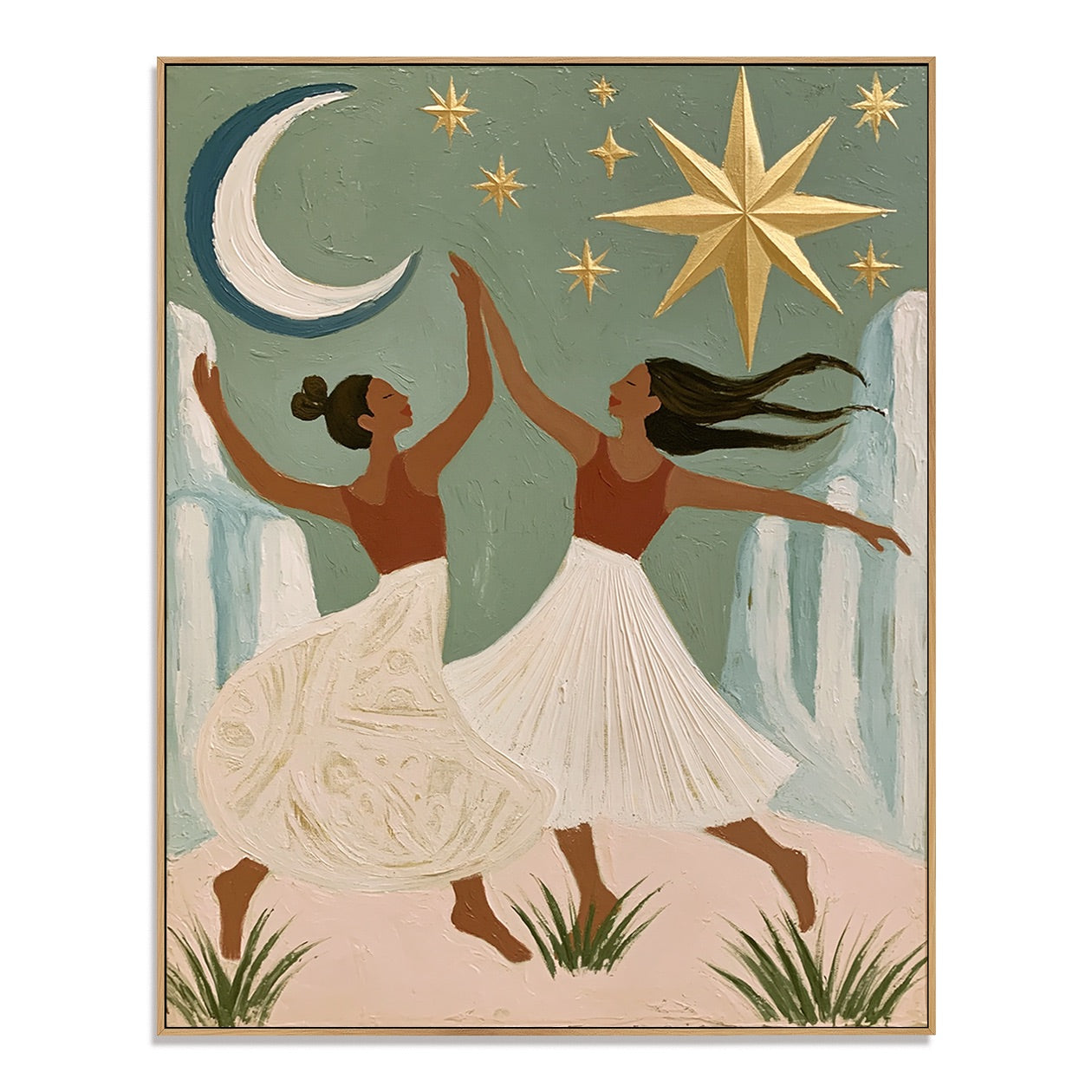 Starbound Grace-Folk Art Women Painting