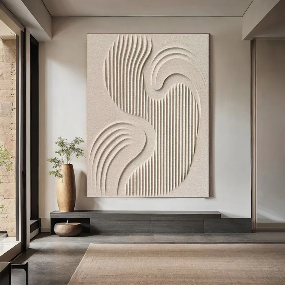 Sand Rhythm-Textured Abstract Painting
