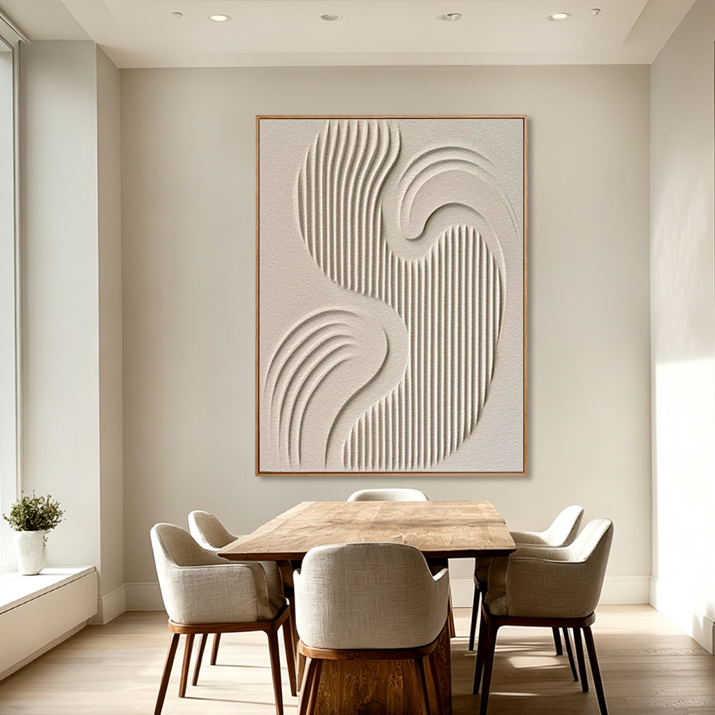 Sand Rhythm-Textured Abstract Painting