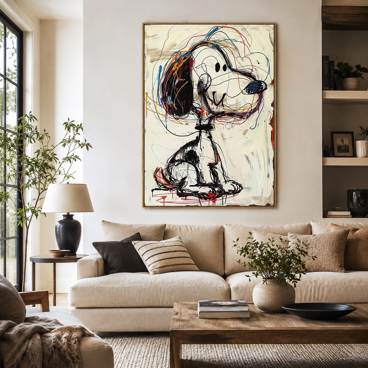 Doodle Pup-Sketch Dog Abstract Painting