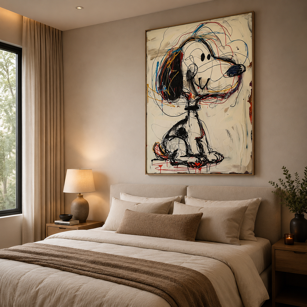 Doodle Pup-Sketch Dog Abstract Painting