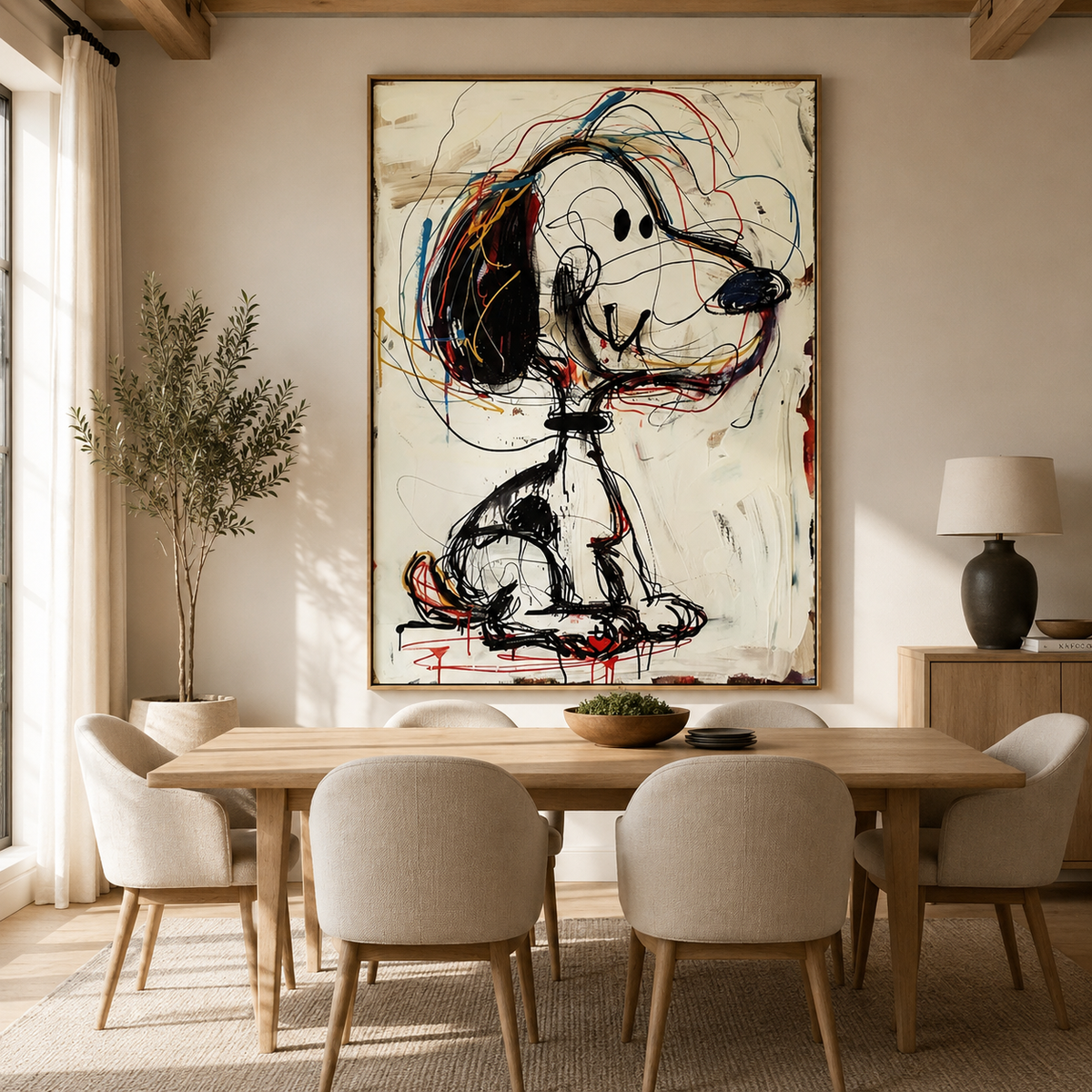 Doodle Pup-Sketch Dog Abstract Painting