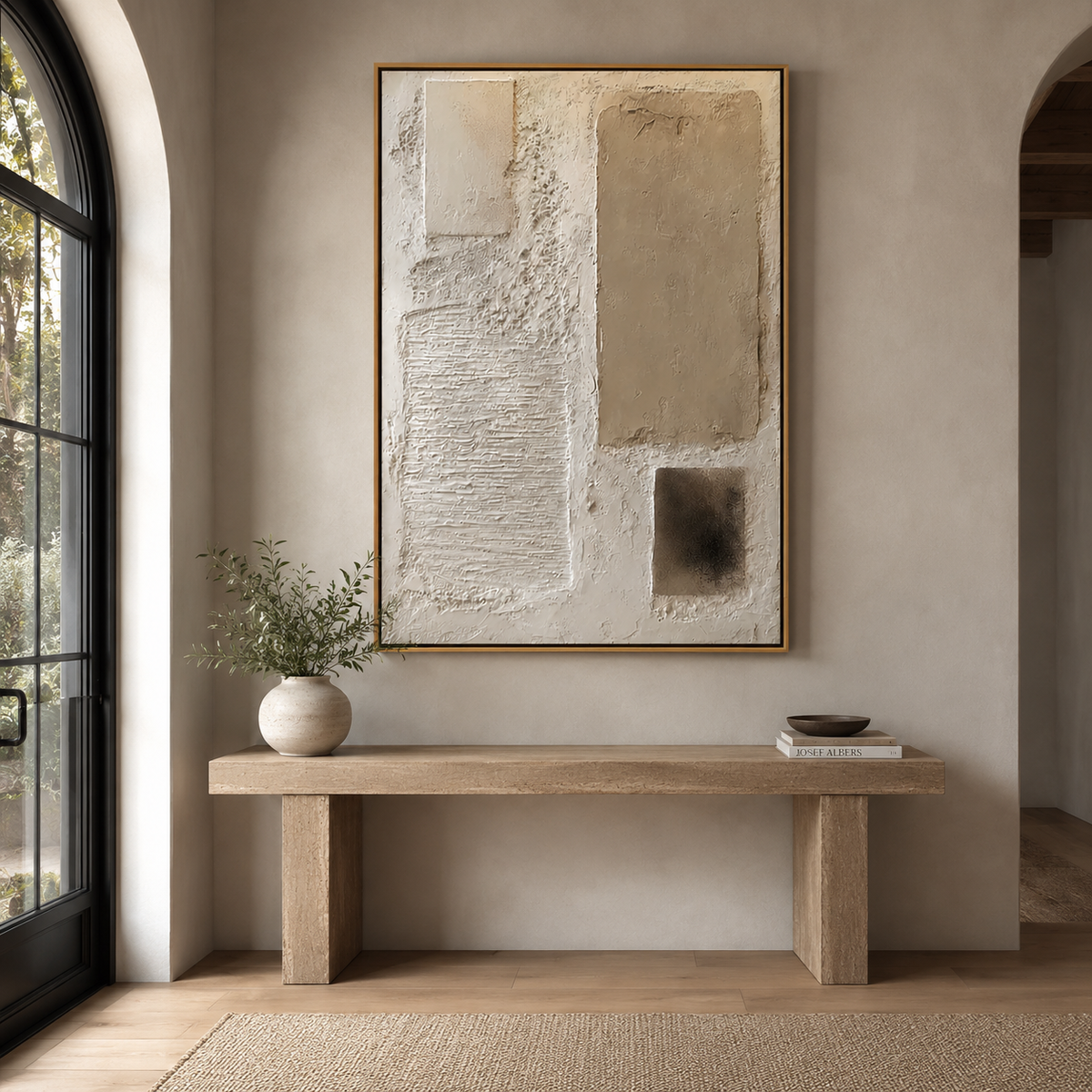 Neutral Layers Relief-Abstract Textured Wall Art