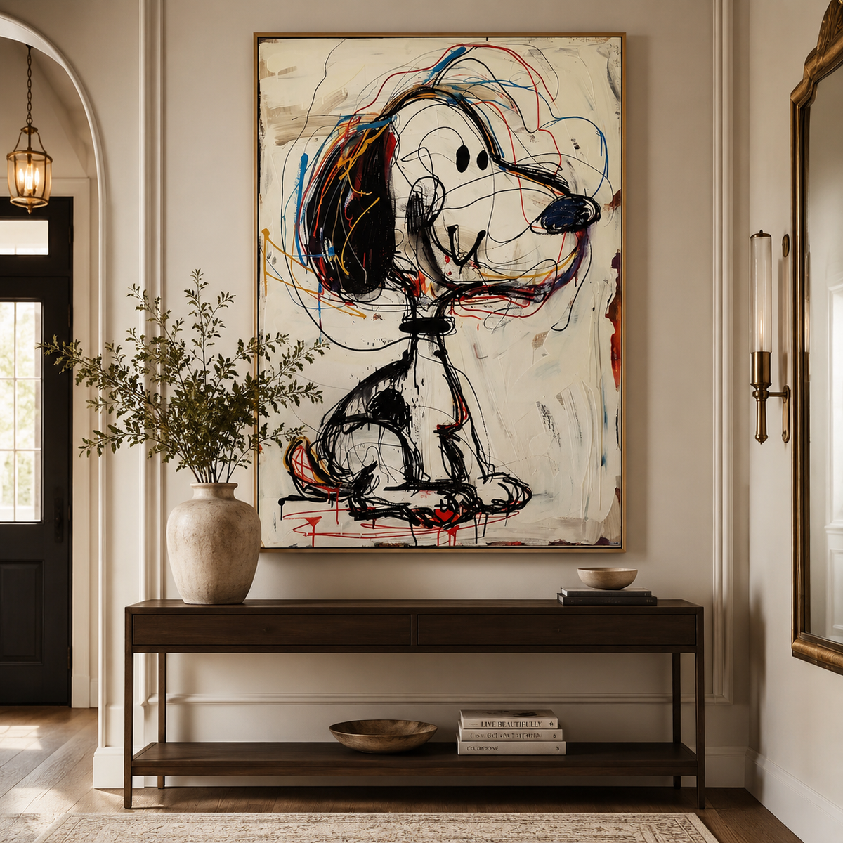 Doodle Pup-Sketch Dog Abstract Painting