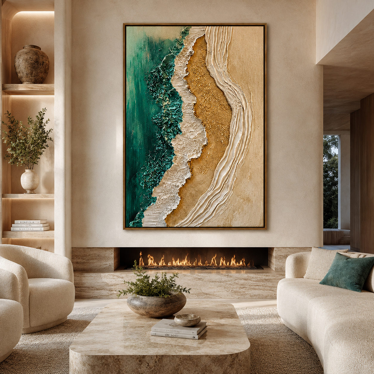 Emerald Coast-Abstract Texture Oil Painting