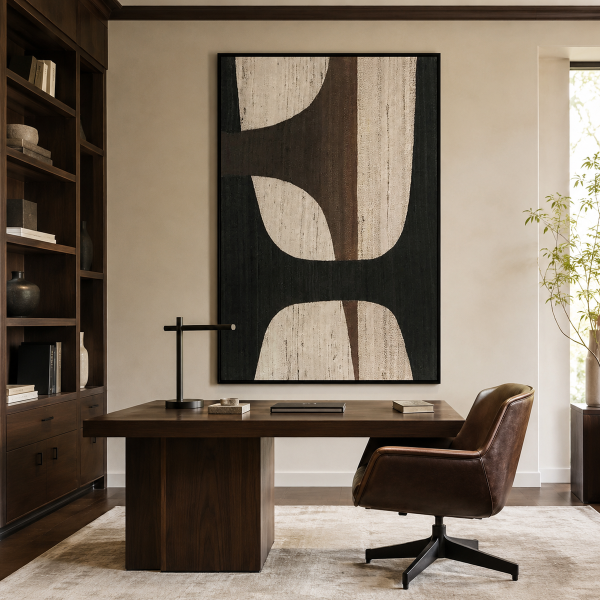Modern Contrast Forms-Abstract Geometric Wall Art