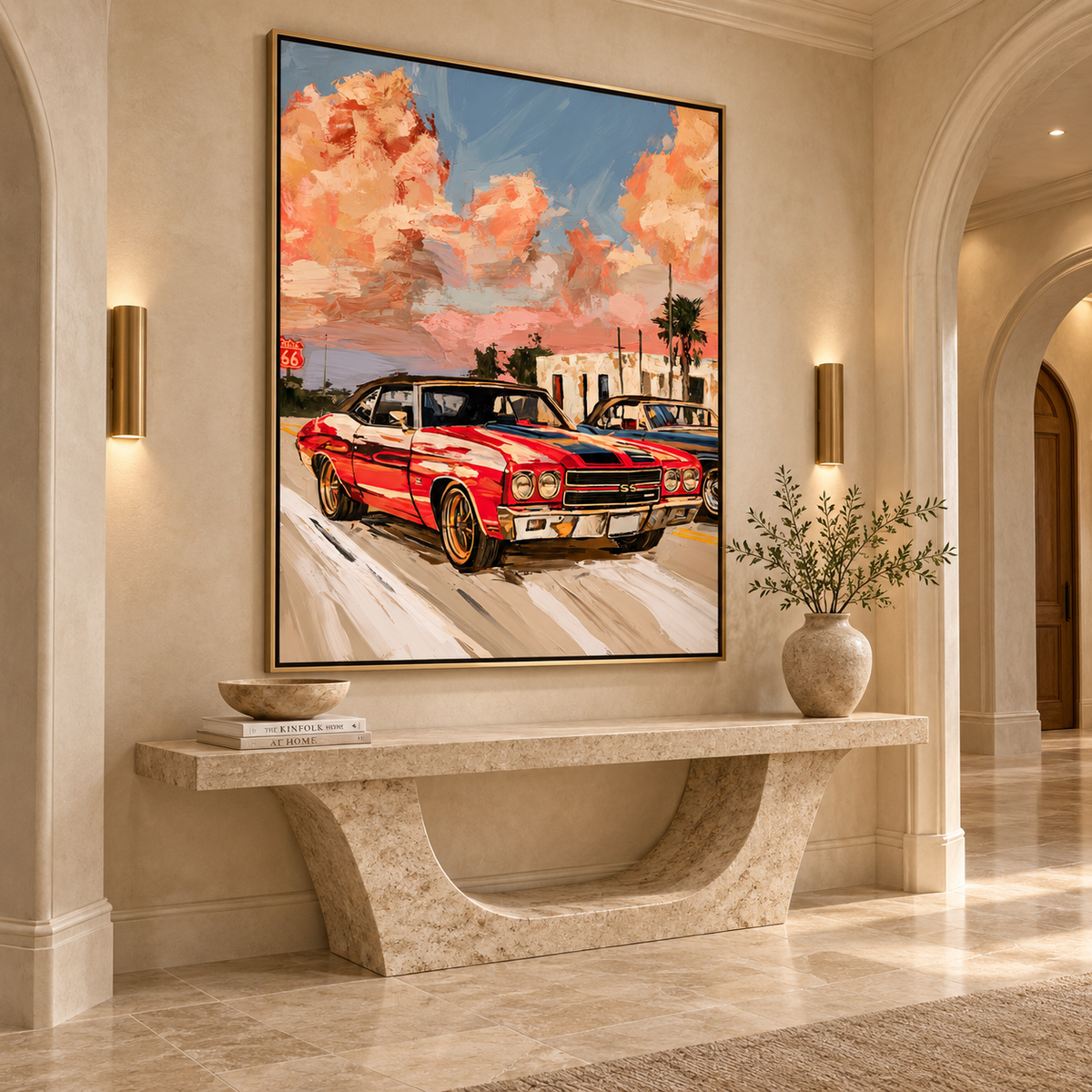Classic Muscle Drive-Retro Americana Car Painting
