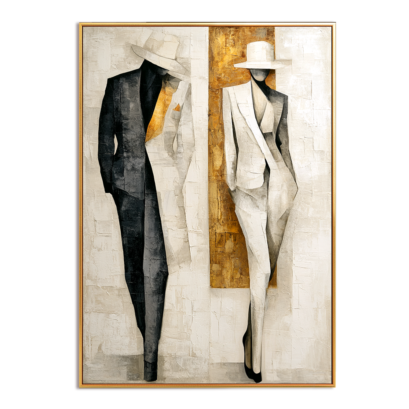 Tailored Contrast-Modern Fashion Figure Oil Painting