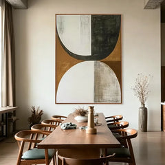 Golden Balance | Geometric Neutral Wall Decor