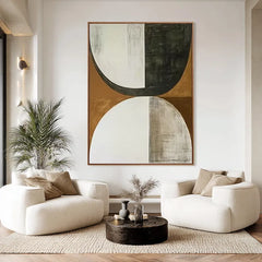 Golden Balance | Geometric Neutral Wall Decor