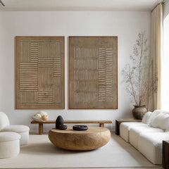 Earthbound Rhythm | Rustic Neutral Textured Canvas