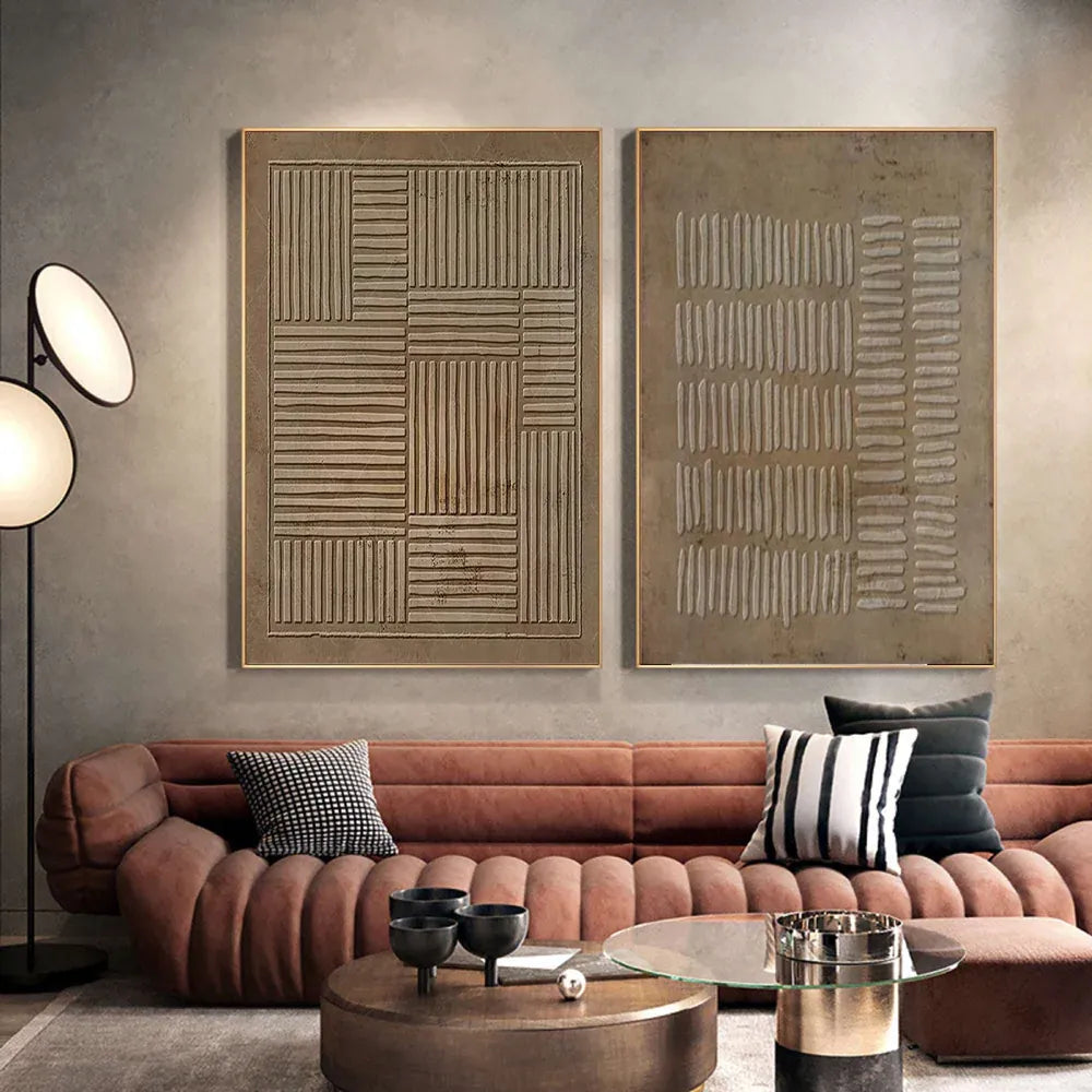 Earthbound Rhythm | Rustic Neutral Textured Canvas