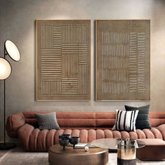 Earthbound Rhythm | Rustic Neutral Textured Canvas