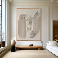 Echo Form | Contemporary Neutral Abstract Canvas