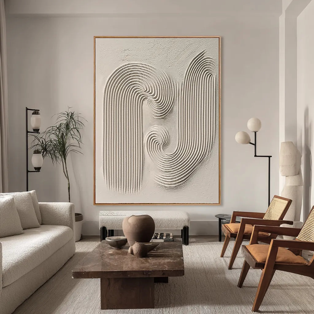 Echo Form | Contemporary Neutral Abstract Canvas