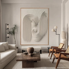 Echo Form | Contemporary Neutral Abstract Canvas