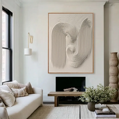Echo Form | Contemporary Neutral Abstract Canvas