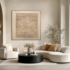 Woven Silence | Handcrafted Texture Wall Art