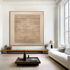Woven Silence | Handcrafted Texture Wall Art