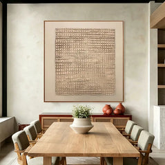Woven Silence | Handcrafted Texture Wall Art